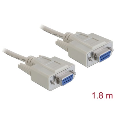 Delock Serial Cable RS-232 D-Sub9 female to female 1.8 m null modem