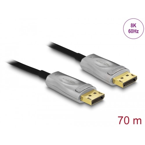 Delock Active Optical Cable DisplayPort 1.4 8K 70 m