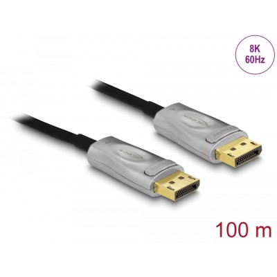 Delock Active Optical Cable DisplayPort 1.4 8K 100 m