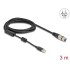 Delock High-Res Audio Converter Cable XLR 3 pin to USB Type-A analogue to digital 3 m