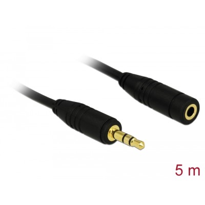 Delock Extension Cable Audio Stereo jack 3.5 mm male / female 5 m