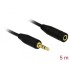 Delock Extension Cable Audio Stereo jack 3.5 mm male / female 5 m