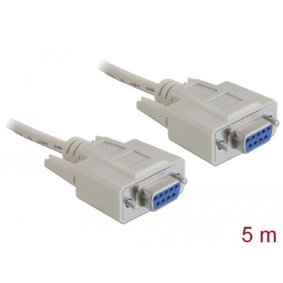 Delock Serial Cable RS-232 D-Sub9 female to female 5 m null modem