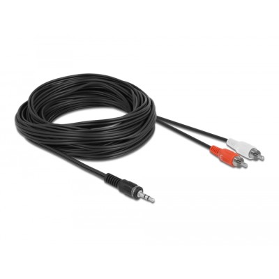 Delock Cable Audio 3.5 mm stereo jack male  2 x RCA male 10 m 2