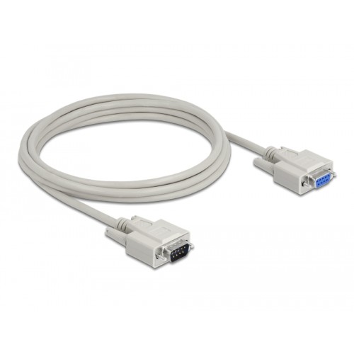 Delock Cable Serial RS-232 D-Sub9 male > RS-232 D-Sub9 female 3 m extension