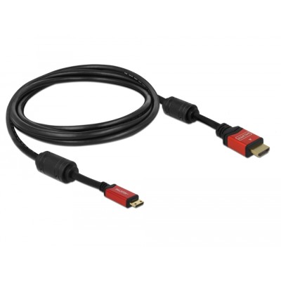 Delock Cable High Speed HDMI with Ethernet - HDMI A male > HDMI Mini-C male 4K 3 m 2