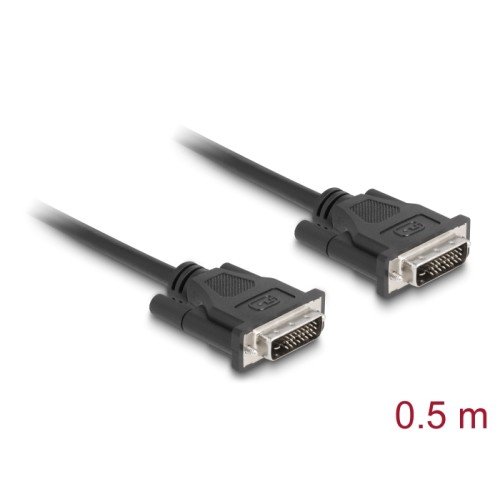 Delock Cable DVI 24+1 male > DVI 24+1 male 0.5 m black