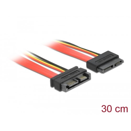 Delock Extension Cable Slim SATA male  female 30 cm