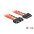 Delock Extension Cable Slim SATA male  female 30 cm