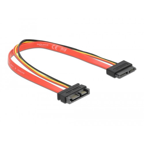 Delock Extension Cable Slim SATA male  female 30 cm