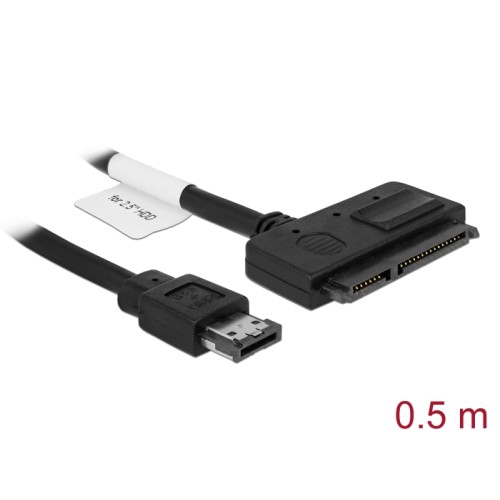 Delock Cable Power Over eSATA > SATA 22 pin 0.5 m