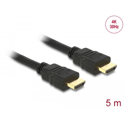Delock Cable High Speed HDMI with Ethernet – HDMI A male  HDMI A male 4K 5 m