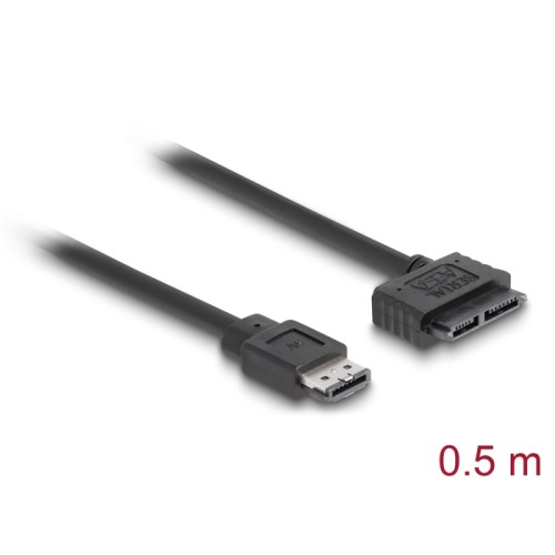 Delock Cable eSATAp  Slimline SATA13 pin 0.5 m