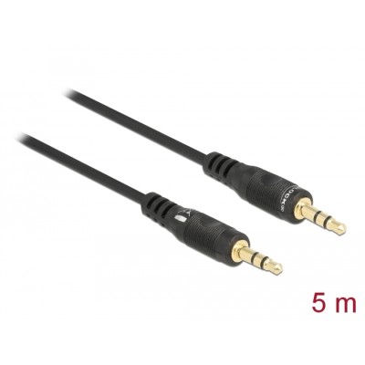Delock Cable Audio DC jack 3.5 mm 3 pin male / male 5 m