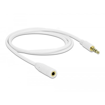 Delock Extension Cable Audio Stereo Jack 3.5 mm male / female 4 pin 1 m 2