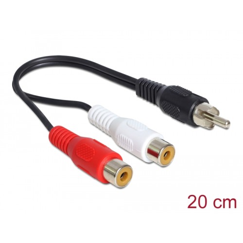 Delock Cable RCA 2 x female > RCA 1 x male 0,2 m