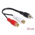 Delock Cable RCA 2 x female > RCA 1 x male 0,2 m