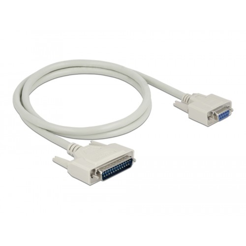 Delock Serial Cable D-Sub 25 male to D-Sub 9 female 1 m