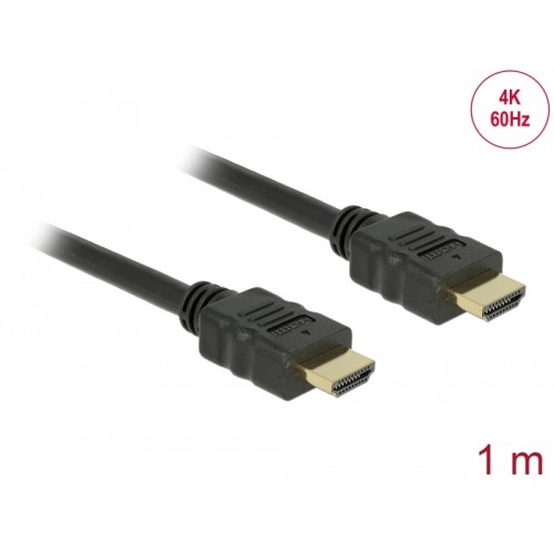 Delock Cable High Speed HDMI with Ethernet HDMI A male  HDMI A male 3D 4K 1 m