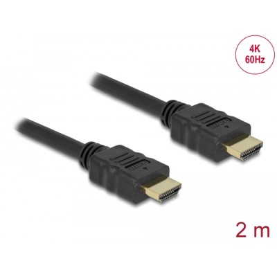 Delock Cable High Speed HDMI with Ethernet HDMI A male > HDMI A male 3D 4K 2 m