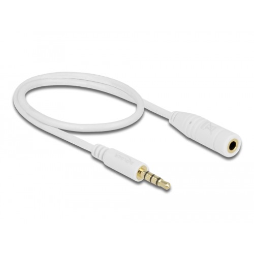 Delock Extension Cable Audio Stereo Jack 3.5 mm male / female 4 pin 0,5 m