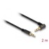 Delock Cable Stereo Jack 3.5 mm 4 pin male  male angled 2 m black