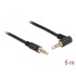 Delock Cable Stereo Jack 3.5 mm 4 pin male  male angled 5 m black