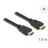 Delock Cable High Speed HDMI with Ethernet – HDMI A male  HDMI A male 4K 1.5 m