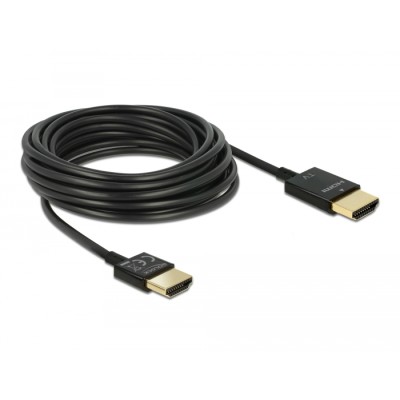 Delock Cable High Speed HDMI with Ethernet - HDMI-A male > HDMI-A male 3D 4K 3 m Active Slim High Quality 2