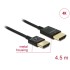 Delock Cable High Speed HDMI with Ethernet - HDMI-A male > HDMI-A male 3D 4K 4.5 m Active Slim High Quality