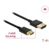 Delock Cable High Speed HDMI with Ethernet - HDMI-A male  HDMI Mini-C male 3D 4K 1 m Slim High Quality