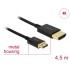 Delock Cable High Speed HDMI with Ethernet - HDMI-A male  HDMI Mini-C male 3D 4K 4.5 m Active Slim High Quality