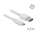 Delock Cable EASY-USB 2.0 Type-A male > EASY-USB 2.0 Type Micro-B male 0,2 m white