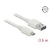 Delock Cable EASY-USB 2.0 Type-A male > EASY-USB 2.0 Type Micro-B male 0,5 m white