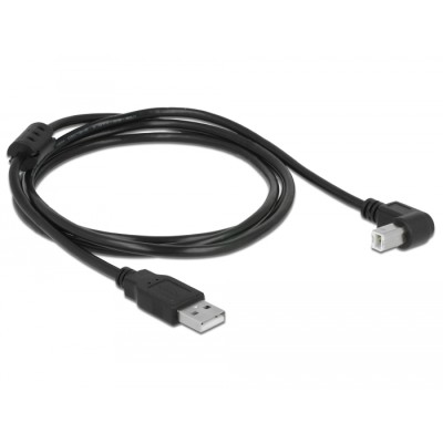 Delock Cable USB 2.0 Type-A male > USB 2.0 Type-B male angled 1.5 m black 2