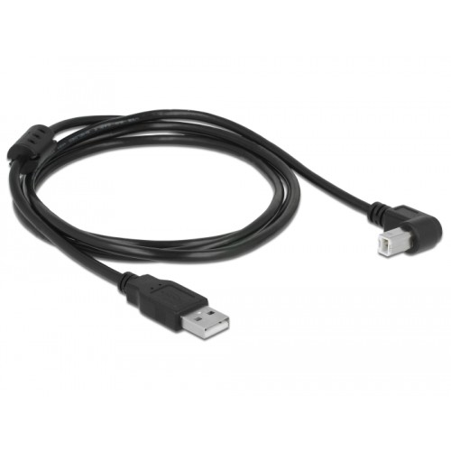 Delock Cable USB 2.0 Type-A male > USB 2.0 Type-B male angled 1.5 m black
