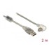 Delock Cable USB 2.0 Type-A male > USB 2.0 Type-B male angled 2.0 m transparent