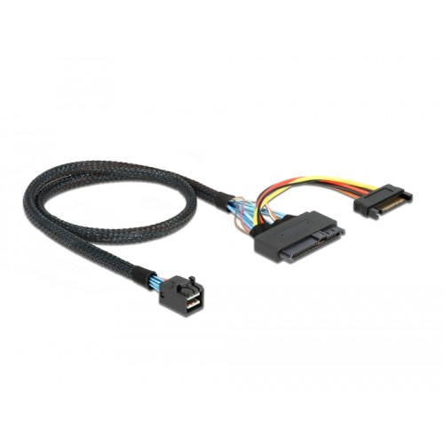 Delock Cable SFF-8643 male > U.2 SFF-8639 female + SATA power connector 50 cm