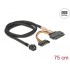 Delock Cable SFF-8643 male > U.2 SFF-8639 female + SATA power connector 75 cm