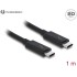 Delock Thunderbolt™ 3 (20 Gb/s) USB-C™ cable male  male passive 1.0 m 5 A black