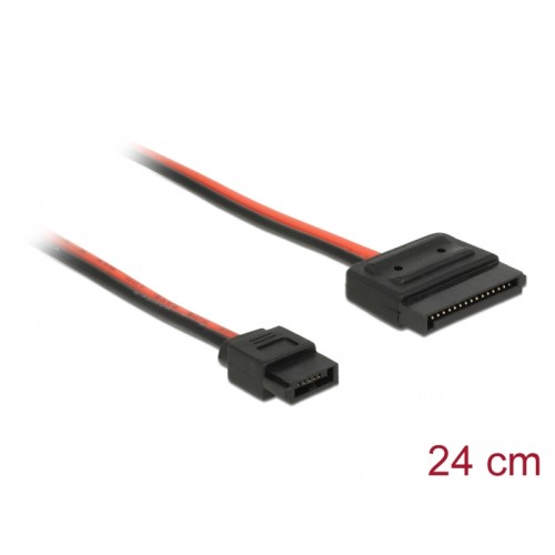 Delock Cable Power SATA 15 pin receptacle  Power Slim SATA 6 pin receptacle (5 V) 24 cm