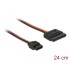 Delock Cable Power SATA 15 pin receptacle  Power Slim SATA 6 pin receptacle (5 V) 24 cm
