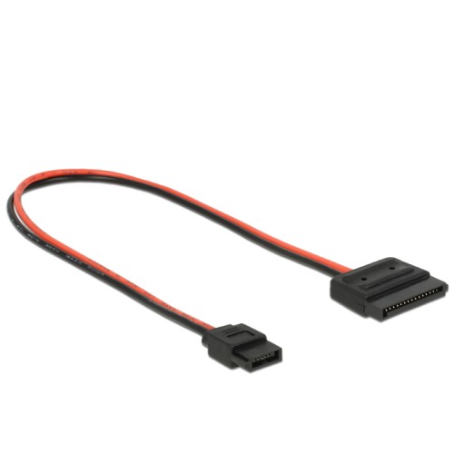 Delock Cable Power SATA 15 pin receptacle  Power Slim SATA 6 pin receptacle (5 V) 24 cm