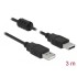 Delock Cable USB 2.0 Type-A male > USB 2.0 Type-A male 3.0 m black