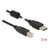 Delock Cable USB 2.0 Type-A male > USB 2.0 Type-B male 3.0 m black