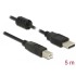 Delock Cable USB 2.0 Type-A male > USB 2.0 Type-B male 5.0 m black