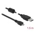 Delock Cable USB 2.0 Type-A male > USB 2.0 Micro-B male 1.5 m black