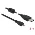 Delock Cable USB 2.0 Type-A male > USB 2.0 Micro-B male 2.0 m black