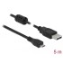 Delock Cable USB 2.0 Type-A male > USB 2.0 Micro-B male 5.0 m black