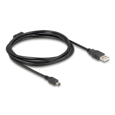 Delock Cable USB 2.0 Type-A male > USB 2.0 Mini-B male 1.5 m black 2